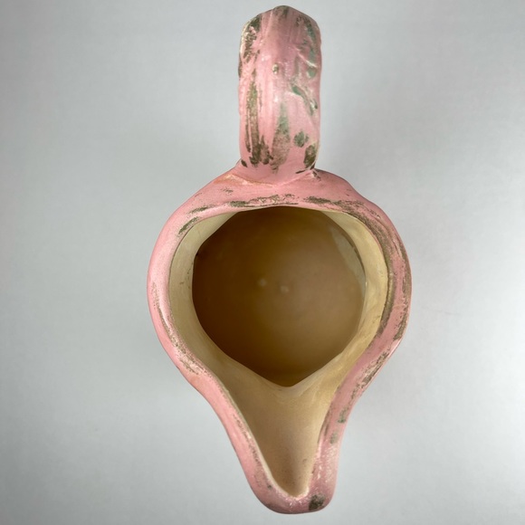 Vintage Pink and Gold ceramic Cherubs pitcher - Picture 5 of 7